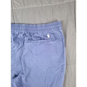 Polo Ralph Lauren Joggers Pants XL 28X30 Navy Blue Poplin Drawstring Gym Running